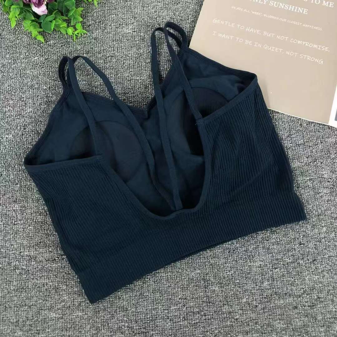 Nuevo chaleco sin costuras de alta elasticidad de alta calidad de mujer sin anillo de acero de encaje sujetador ropa interior deportiva mujer al por mayor image 4