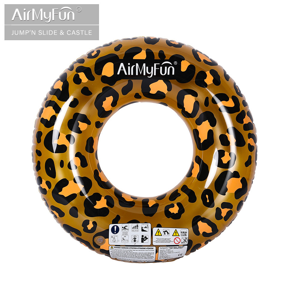 AMF | Anillo de natación con estampado de leopardo dorado Anillo de natación para adultos Ocio y entretenimiento acuático Productos acuáticos Anillo de natación para adultos
