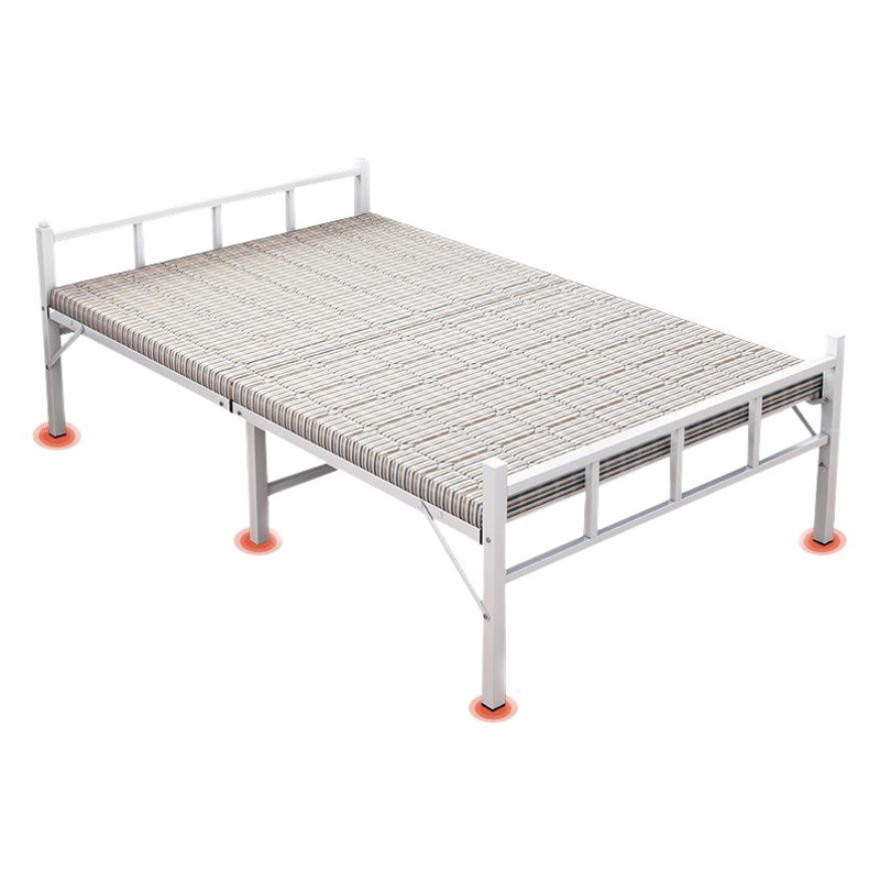 Sábanas plegables para una persona doble 1m 1.2m casa de alquiler económico cama de bambú simple cama de hierro cama de placa dura