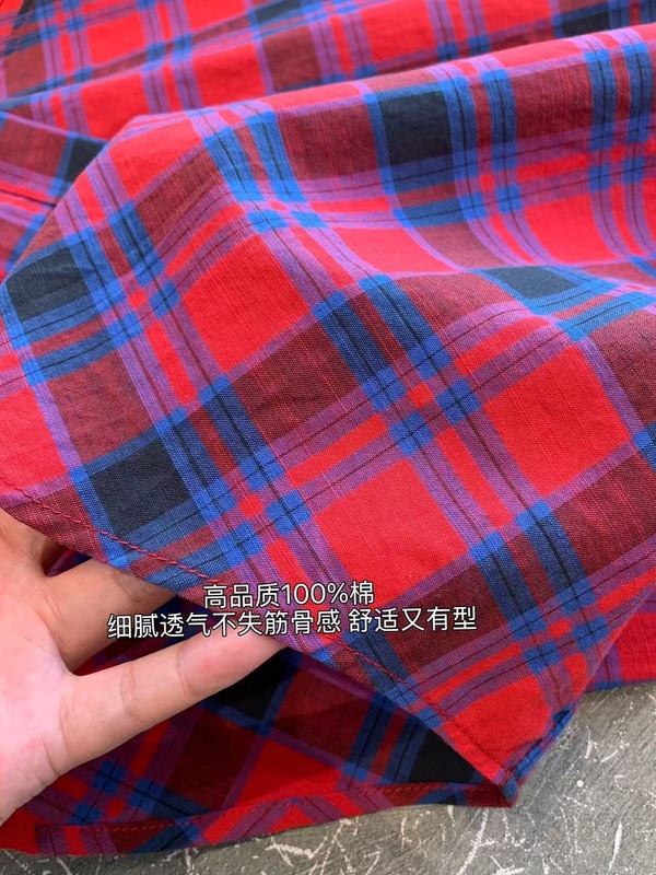 WTHEONE高颜值多巴胺复古红蓝格纹显瘦翻领长袖衬衫外套女2025秋|undefined