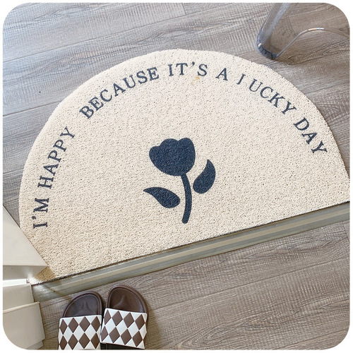 Nordic ins style home entrance wire circle floor mats home cuttable non-slip foot mats entrance dirt-resistant and wear-resistant door mats