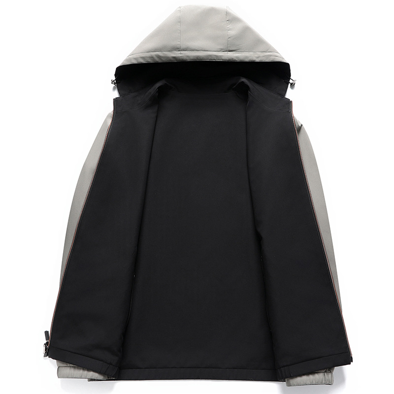 Chaqueta de doble cara Chaqueta de negocios de primavera y otoño de comercio exterior para hombres Las blusas casuales para jóvenes y de mediana edad se pueden quitar en nombre de AliExpress