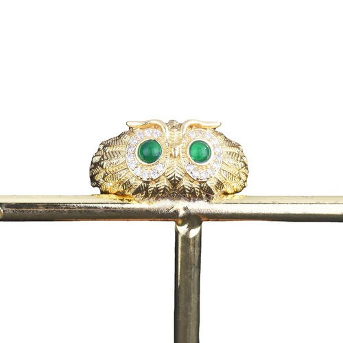 Xiaohongshu Recommended High-End Jewelry Eagle Ring with Natural Agate Bird and Eagle Openwork Colorful Gemstone Ring