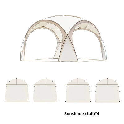 Camp Large Tent, Avtomobil yan çətirləri - off-white-large-canopy-dome-sunshade4-420x420x230-cm