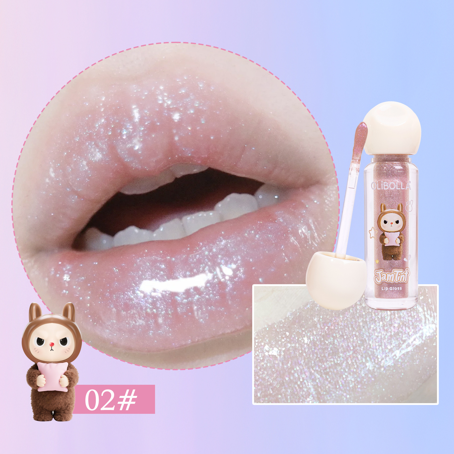 Esmalte labial brillante de lápido de lápido brillante de lápido brillante