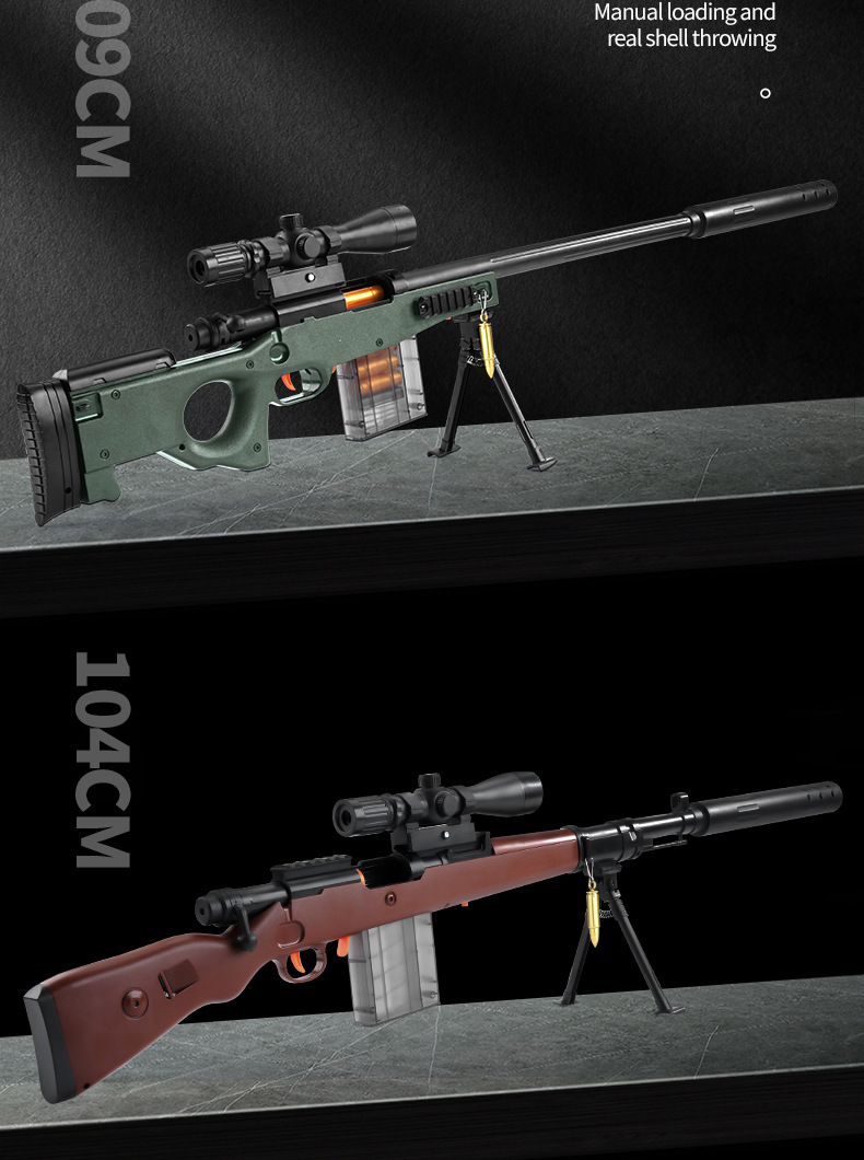 Fusil de précision M24 Star Faith, modèle réduit, camouflage extra large, à verrou, éjecteur de douilles, à balles souples, calibre 98g._voghion.com