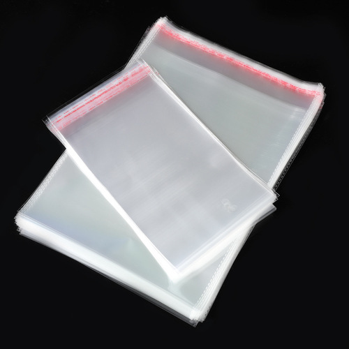 Self-adhesive OPP transparent plastic clothing self-sealing bags for stationery and small accessories packaging self-adhesive bags