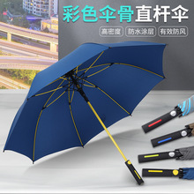 全纤维高尔夫伞自动8骨大号直杆礼品广告伞商务汽车长柄雨伞批发