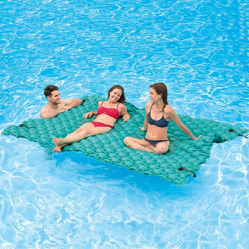 Трансграничная Надувная Вода Взрослый Синий Соты Негабаритный Плавающий Коврик Надувной Плавающий Коврик Плавательный Бассейн Плавательный Коврик