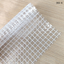 厂家直销 透明夹网大方格1000D(3×3)1cm夹网布PVC 箱包文具袋料