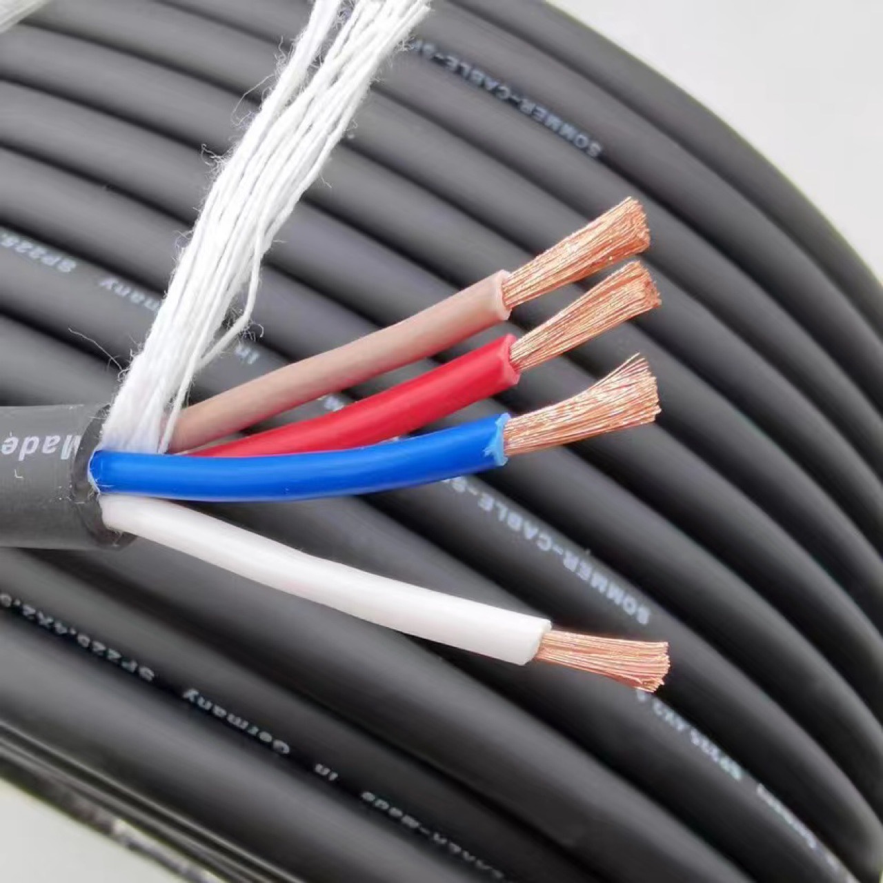 铜包铝4X2.5平方音响工程线缆 音响护套线 高弹软料RVV护套线 