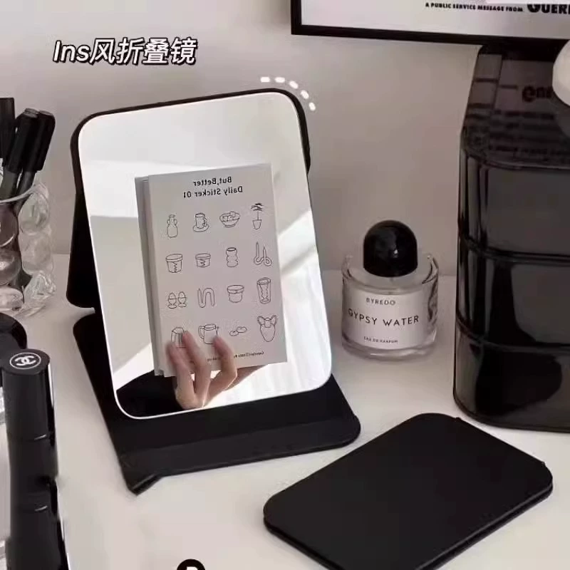 Men's folding handheld table mirror for students for traveling