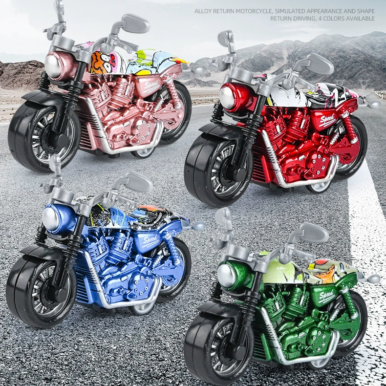 Трансграничный сплав выдвижной мотоцикл статическая модель украшения сверхмощный локомотив игрушка Моделирование гоночный брелок ручки