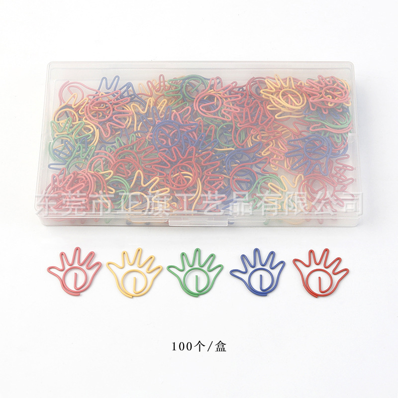 Clip de papel de Palma color mezclado 100 unids/caja 128g