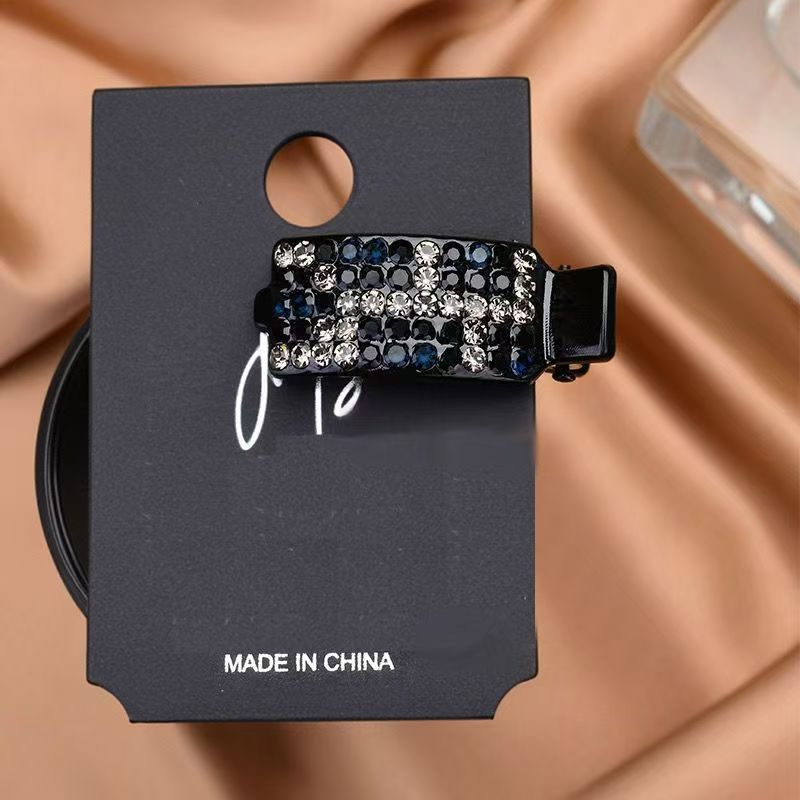 Rhinestone hairpin gray blue