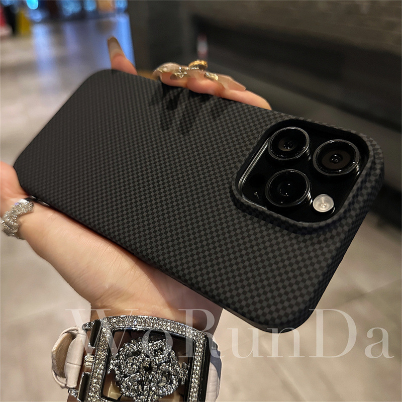 超薄碳纤维纹适用苹果17Promax无线磁吸iPhone16超薄磨砂15手机壳|undefined