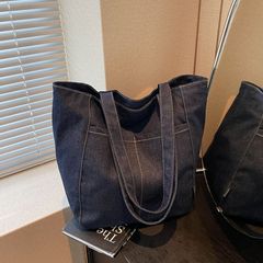 大容量バッグ女子2025新型通勤ズックデニムトートバッグ大学生の授業中に腋の下のショルダーバッグを包んだ