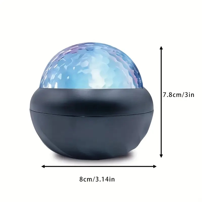 New Remote Control Water Pattern Light USB Plug-in Water Ripple Colorful RGB Atmosphere Crystal Magic Ball Starry Sky Projection Light_voghion.com