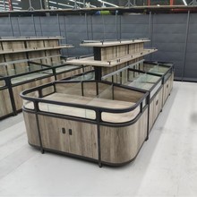 定制 超市货架散装零食展示架便利店钢木散称五谷休闲食品架