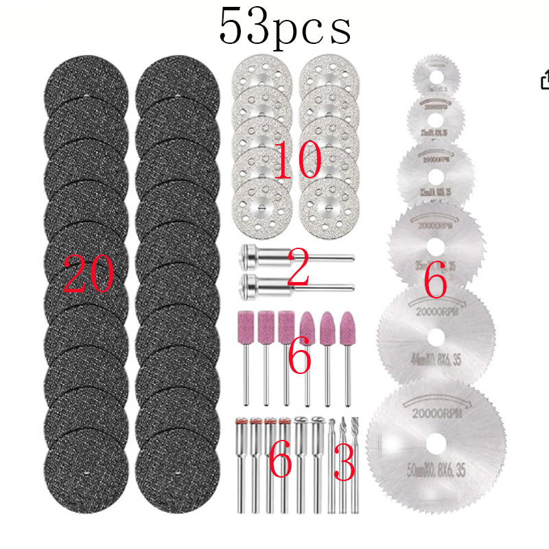 Suministro transfronterizo accesorios de taladro eléctrico traje de hoja de sierra de alta velocidad h2emery rebanada pieza de corte de resina rebanada redonda