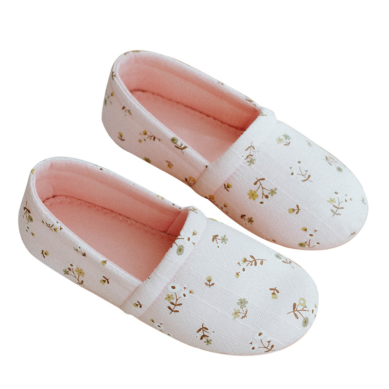 Childbirth shoes, spring and autumn bag heels, postpartum pregnant women's shoes, spring anti-skid soft soles, summer thin pure cotton breathable maternity slippers