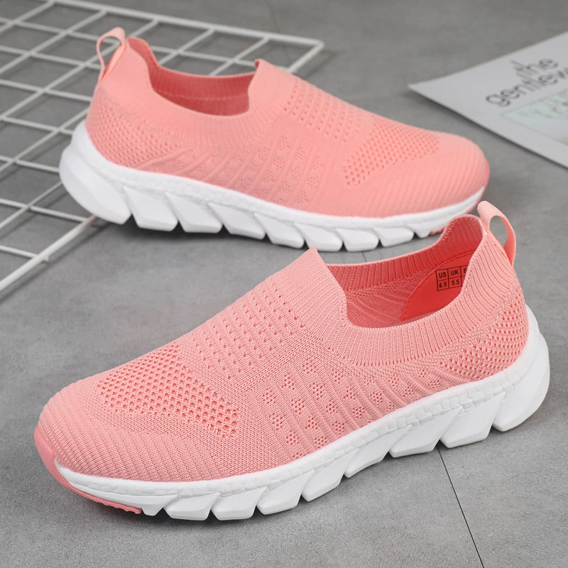 Спортивная обувь, новая модель 2025 года, весенние повседневные кроссовки, кроссовки для бега, дышащие женские кроссовки из сетчатого материала, слипоны.