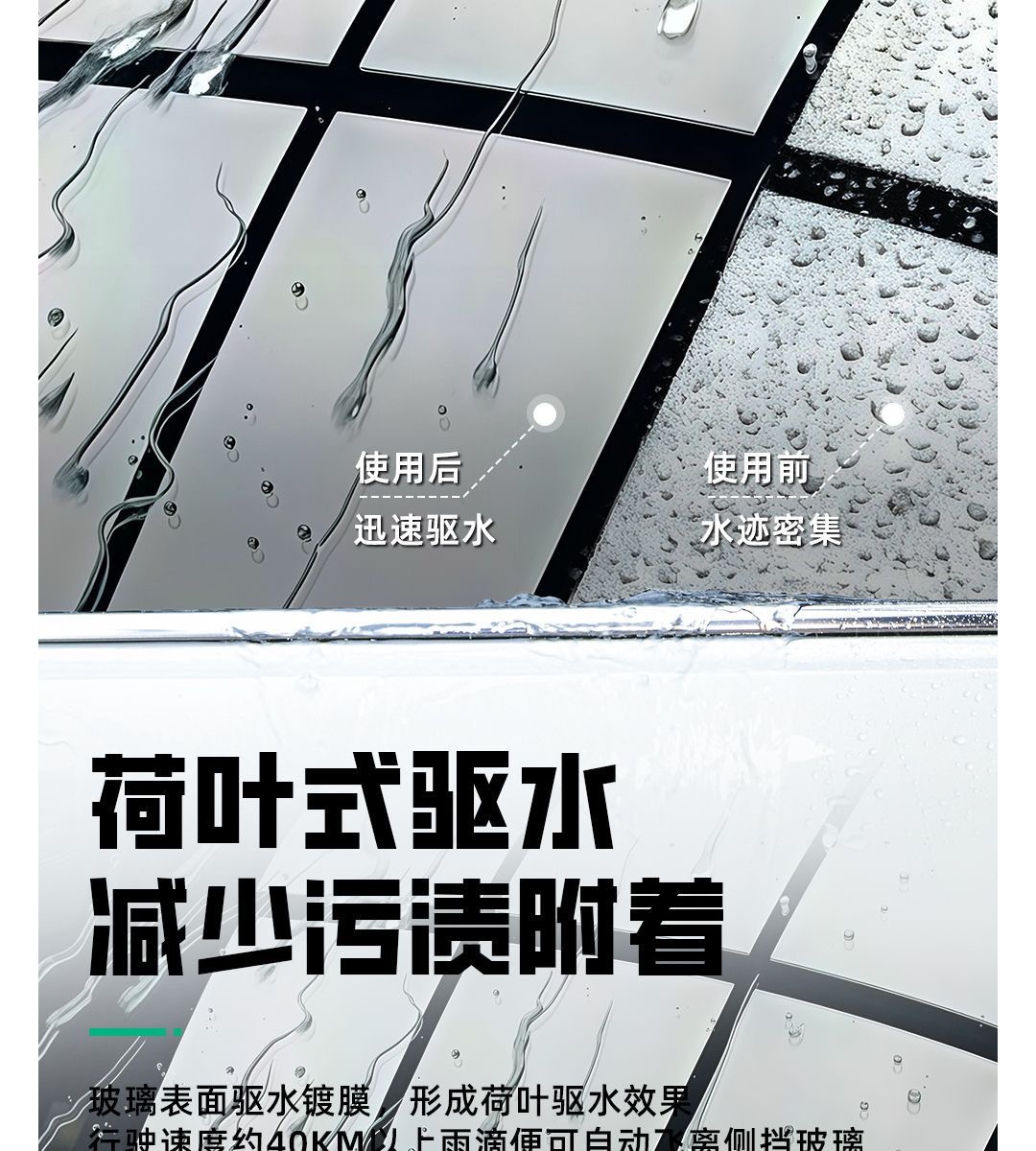 Kolchi Car Glass Coating Liquid Rain Repellent for Windshields and Rearview Mirrors, Super Water-Repellent Protective Glass Rain Guard