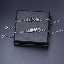 EXO周边学生饰品批发 韩版精品气质简约滴油LOVE手链 厂家直销