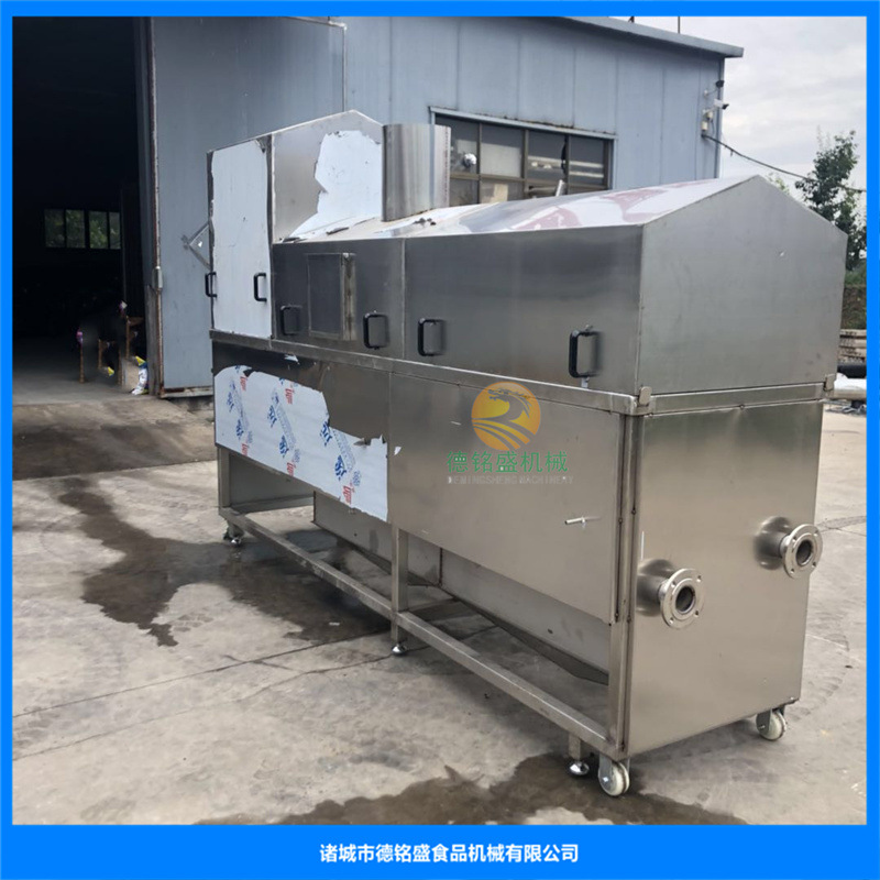 链条式扒鸡燃气油炸锅 大产量扒鸡全自动吊挂式油炸线