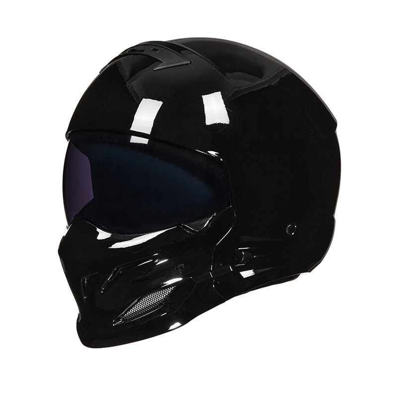 Certificación 3C casco de motocicleta retro casco completo locomotora eléctrica hombre y mujer invierno cuatro estaciones casco escorpión combinación de medio casco