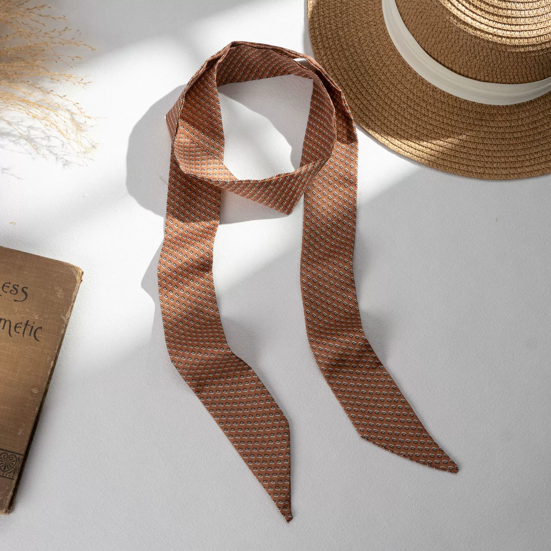 Silk Scarf Hairband (Suhang) long streamer 89×3.8 cm, lightweight gift box option