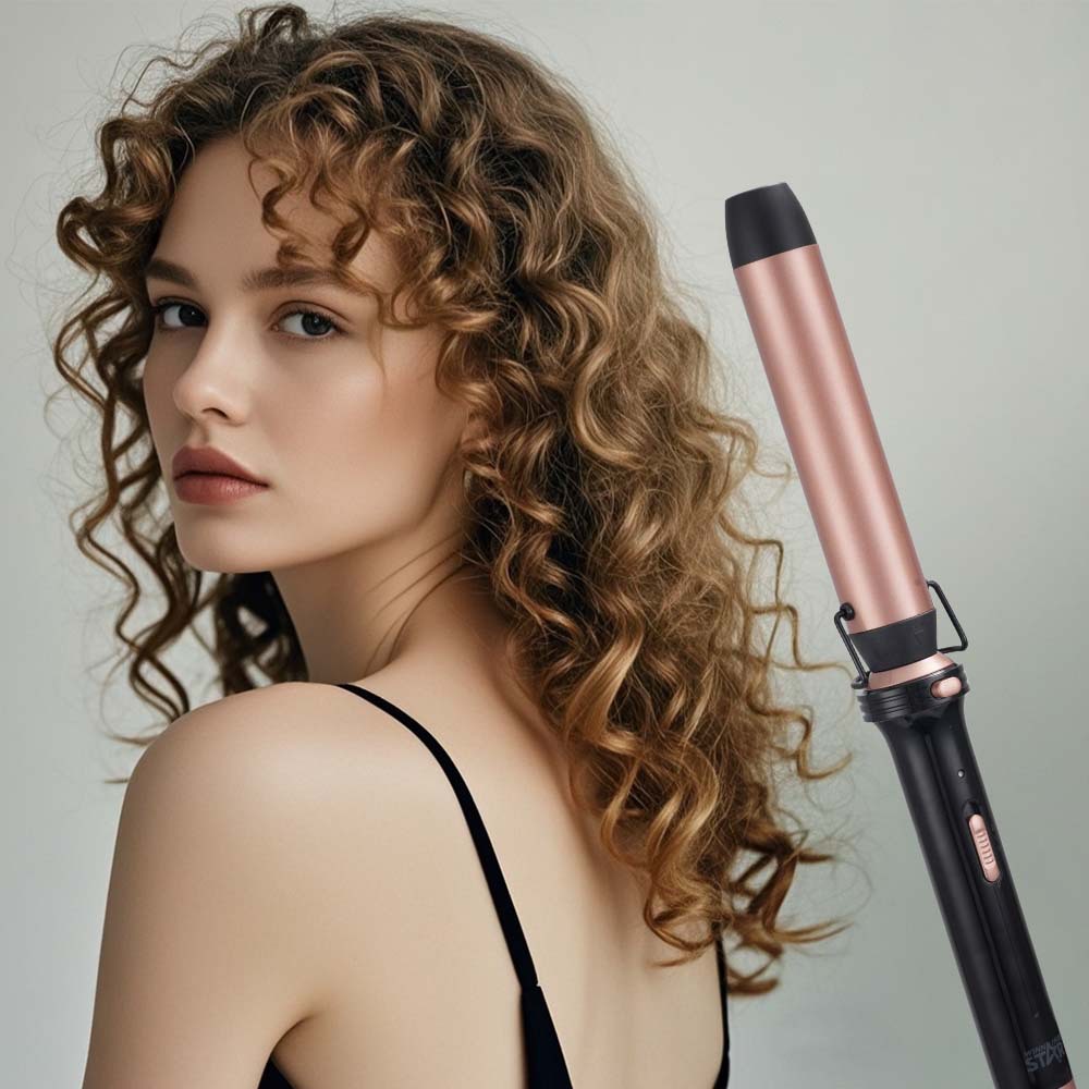Winning star férula eléctrica de comercio exterior, el dispositivo esponjoso no daña el cabello, rizador cinco en uno Curling iron image 5