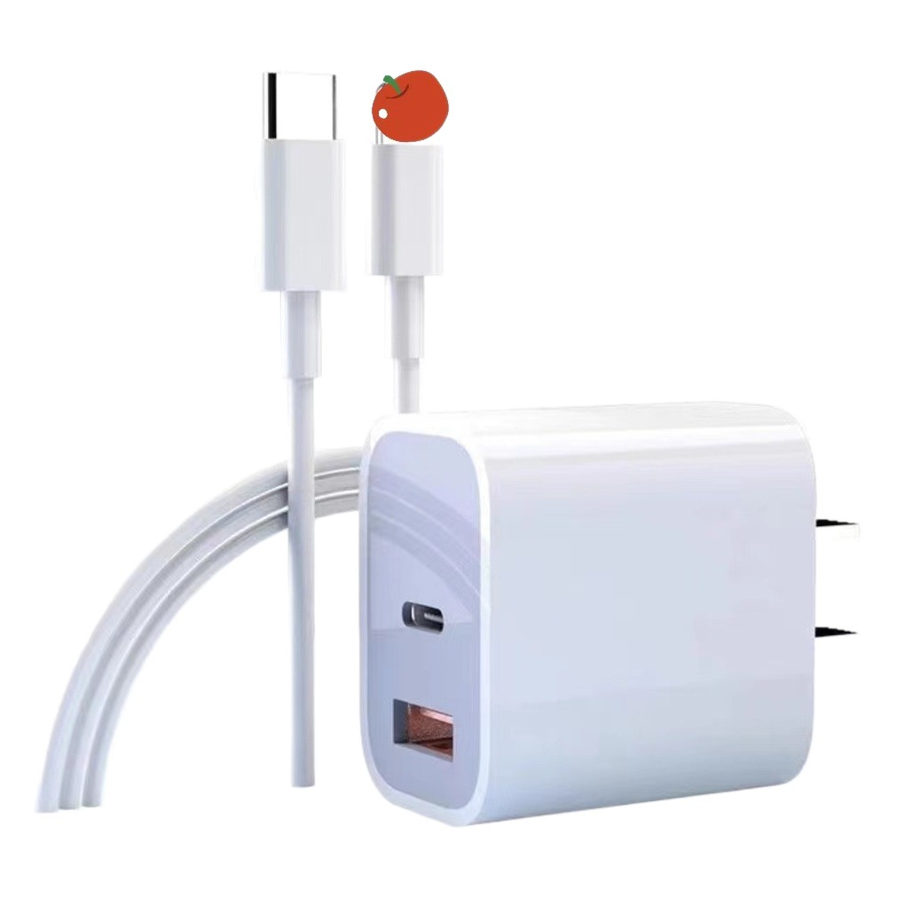 3C certificado doble puerto PD20W carga rápida cabeza adecuada para Apple 15 cargador traje teléfono móvil carga cabeza suministro directo de fábrica