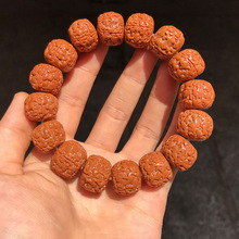 藏式龙鳞纹金刚菩提手串大草莓金刚菩提高密单圈文玩手链佛珠念珠