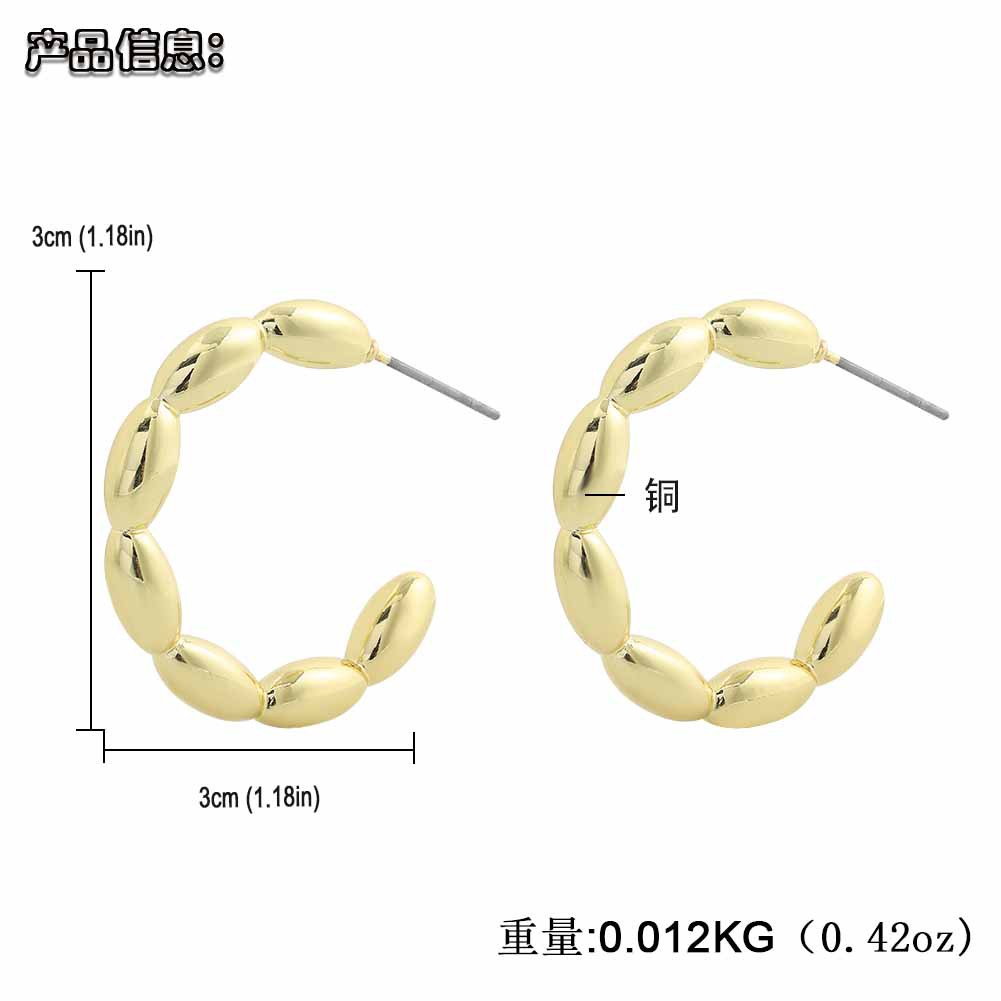 Retro Fashion Trendy C-shaped Earrings display picture 16