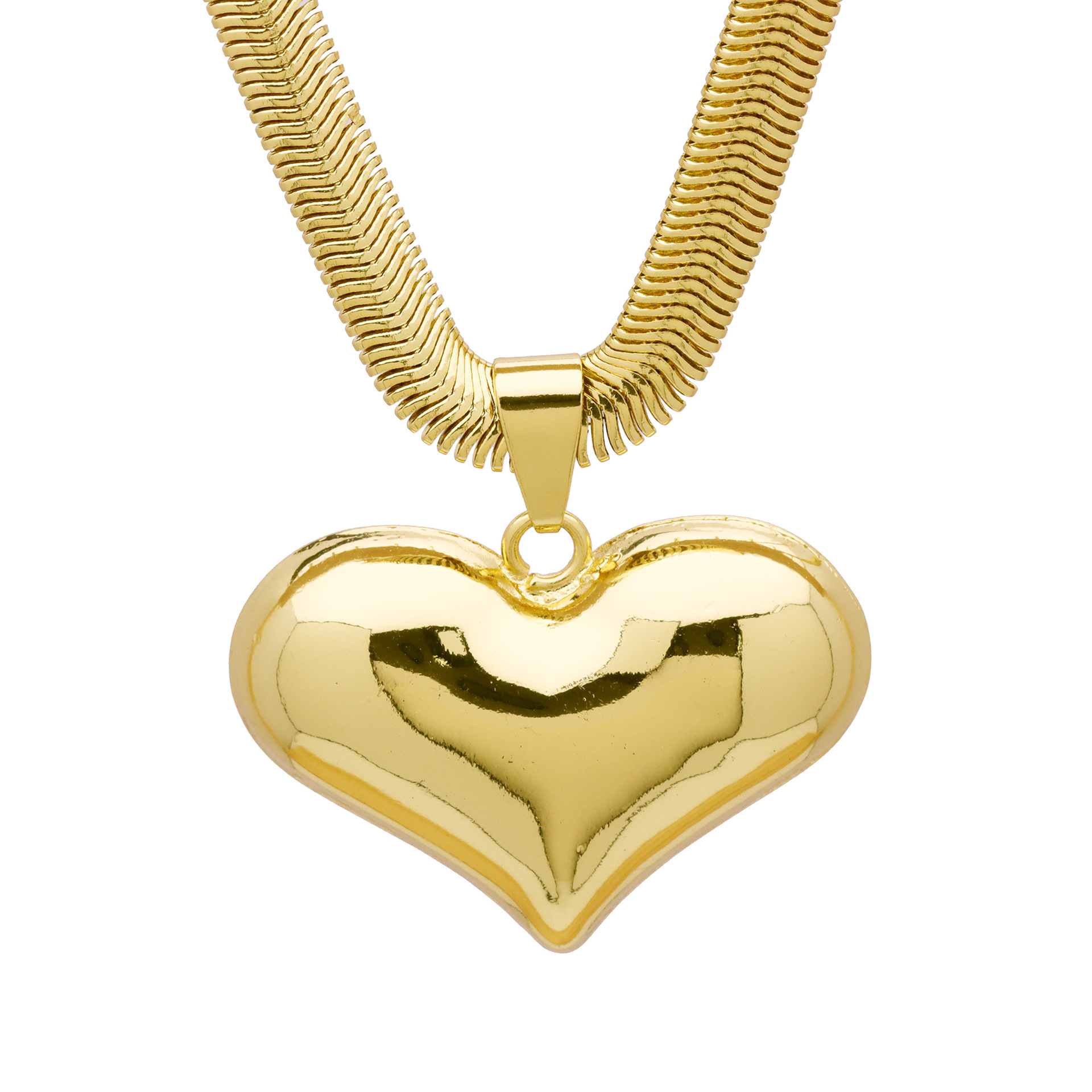 1 Piece Quantity Copper Simple Style Classic Style Plating Heart Shape Pendant Necklace