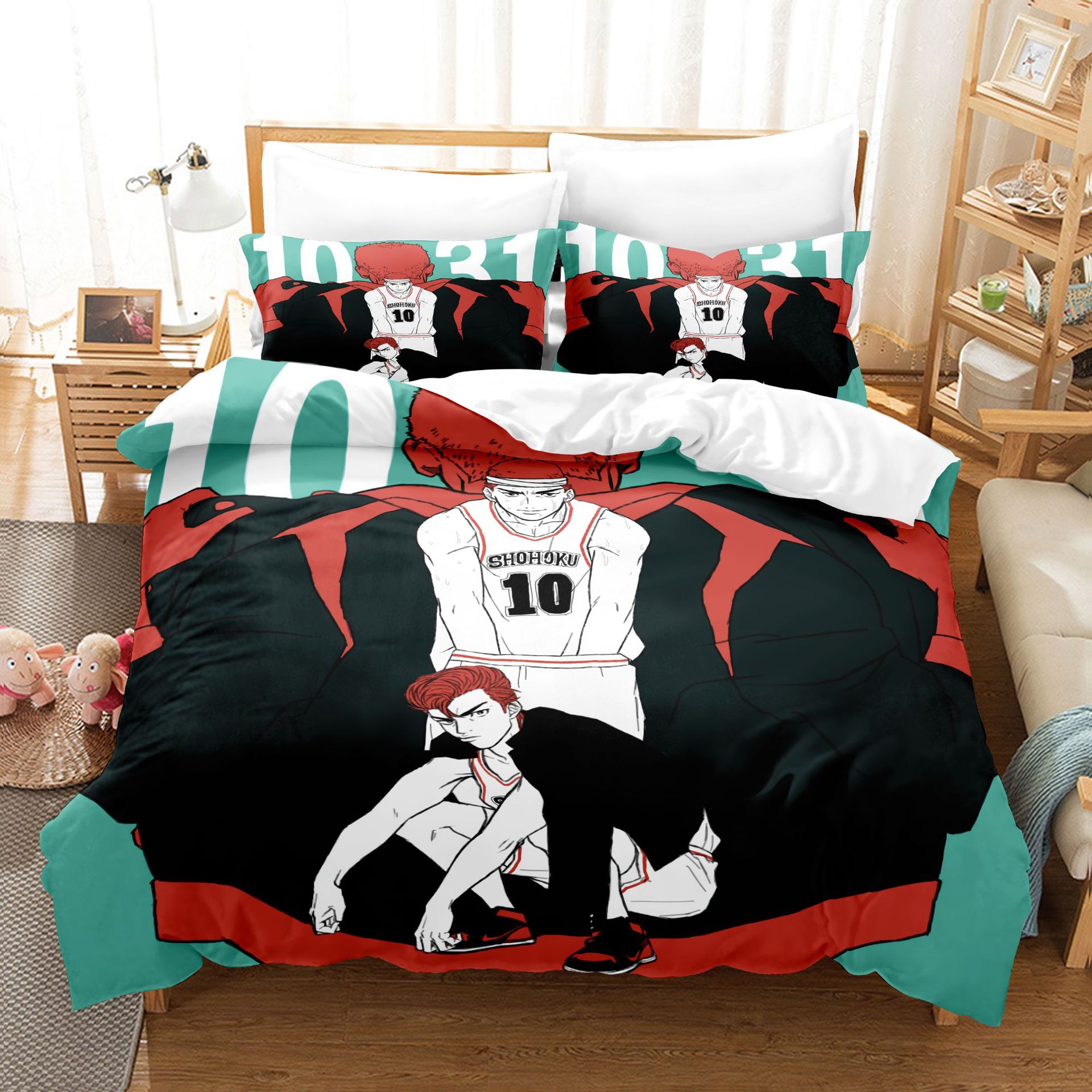 Three dimensional duvet cover with down