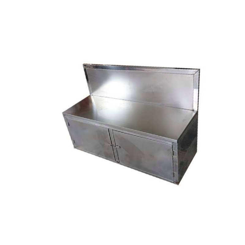 silla plegable tipo caja durable de fabricación mecánica de caja de asiento de almacenamiento de acero inoxidable para refugio de mina