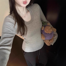 【工厂直供】m向 温暖内搭 桑蚕丝水貂绒内里羊毛针织衫女冬长袖