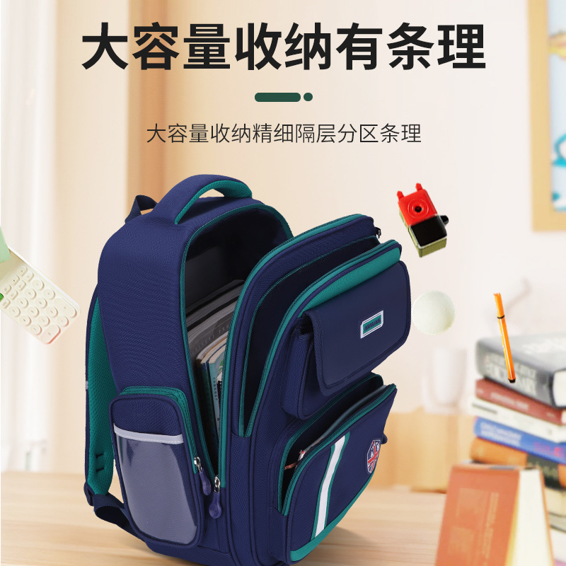 Nueva mochila de estudiantes de primaria para hombres, bolsas de estudiantes de gran capacidad, mochila infantil resistente al desgaste de grado 1 - 3 - 6