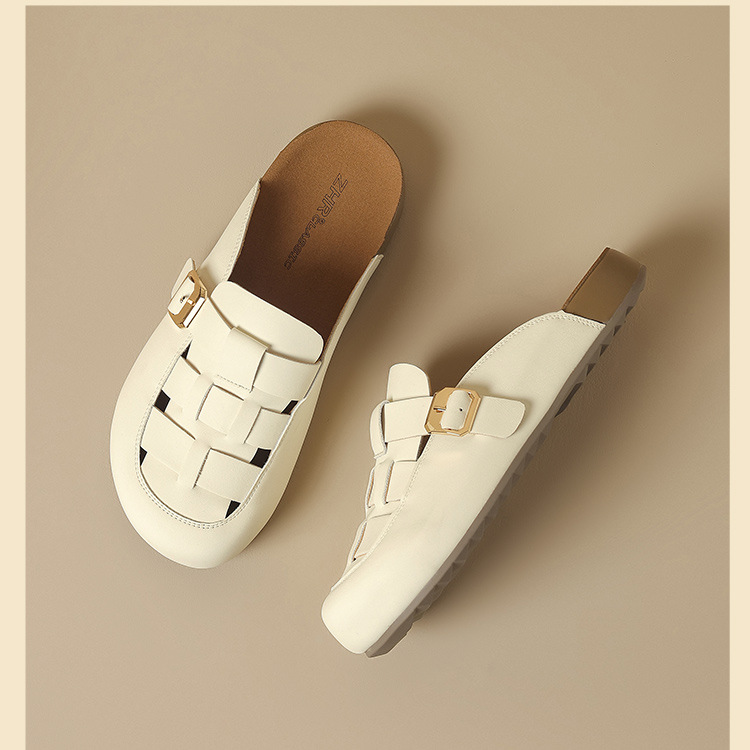Dép sandal nữ quai chữ V đế dày phong cách cổ điển — AB198 Hạnh chi tiết 18