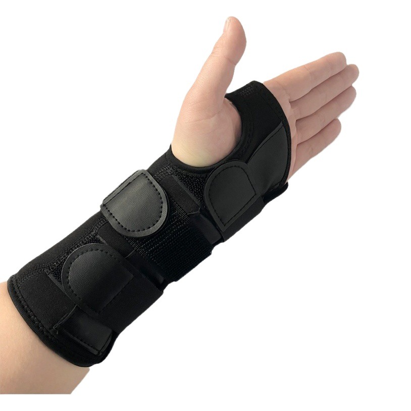 Cruz-frontera ajustable extraíble placa de acero de apoyo protector de la muñeca protección conjunta fija Palma protector de la muñeca