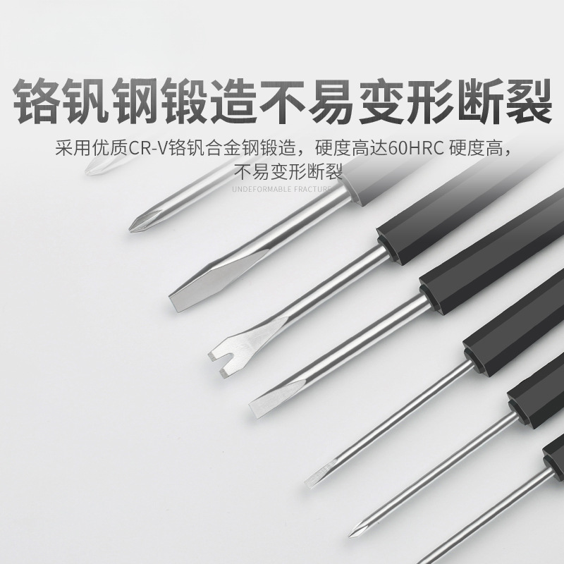 Combinación de destornillador especial para herramienta doméstica multifuncional con cabeza de reemplazo tipo cruz en forma de un