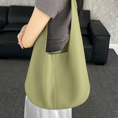 软皮水桶包真皮女包慵懒风大容量包包单肩腋下通勤托特子母包女