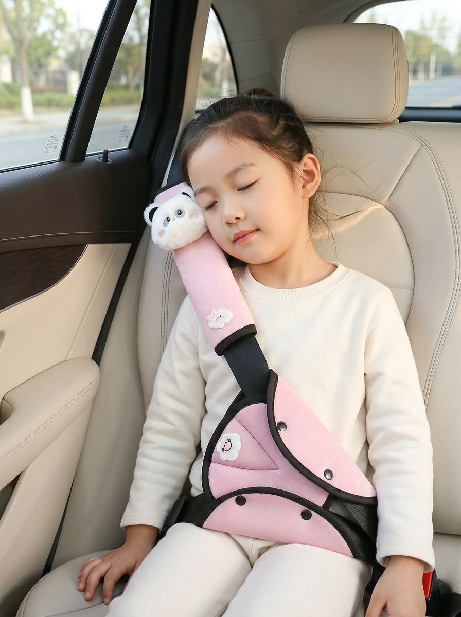 Car Seatbelt Shoulder Pad, Children's Anti-Neck Strangulation Protective Cover, Cartoon Car Seatbelt Belly Protector, Cross-Border Hot Item