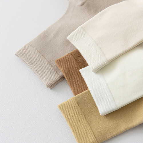 Nine-row antibacterial anti-odor bamboo fiber socks for women, mid-calf, anti-odor, solid color, Korean-style candy women's socks, long waist