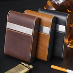 6.5mm中支皮烟盒20支装男女士磁扣翻盖卷烟烟盒个性便携防潮防压