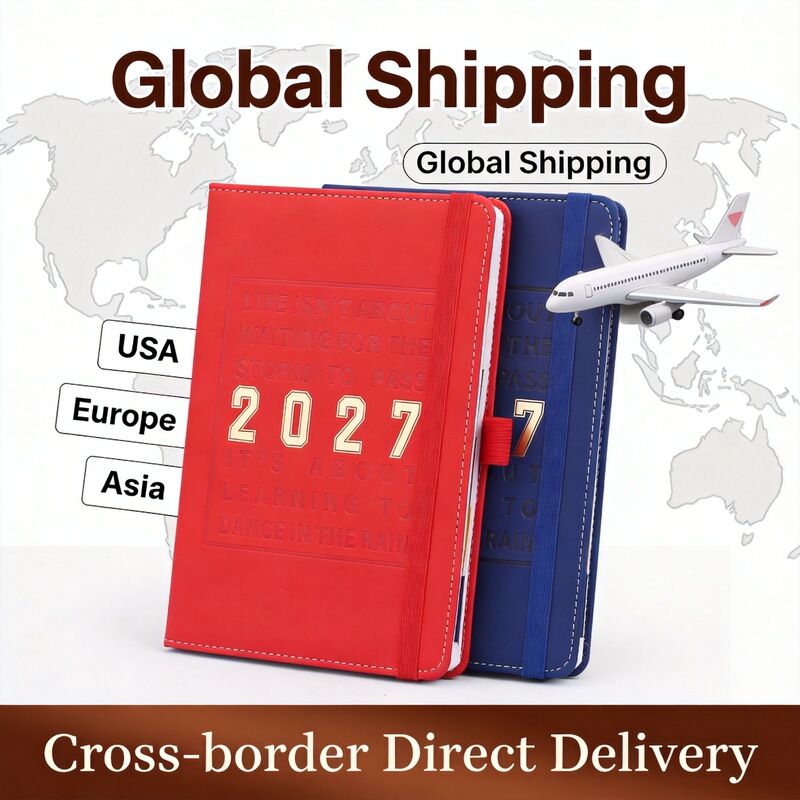 Cross-Border Exclusive Supply 2027 Planner English Version Schedule Book A5 Notebook Hardcover Notebook Annual Calendar Efficiency Manual Cross-Border Exclusive Supply 2027 Planner English Version Schedule Book A5 Notebook Hardcover Notebook Annual Calendar Efficiency Manual