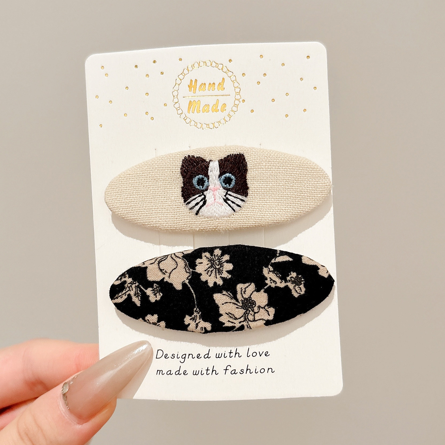 Clip de cabello de flor de leopardo para mujeres clip de cabello de alto nivel frente clip de frangeo 2025 nuevo clip lateral clip de cabello toque