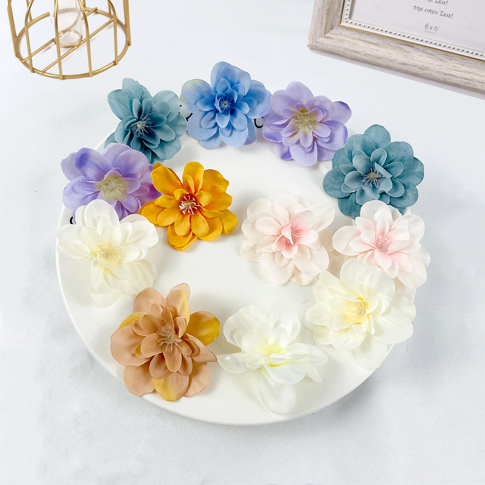 Flores hechas a mano de simulación de golondrina DIY ropa de decoración de cabello ilustración material de flores de pinzas flores falsas de hincia